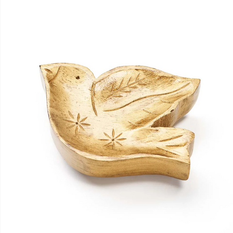 Chamak Wood Bird Jewelry Tray