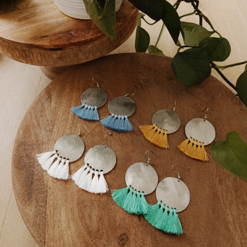 Be Bold Fan Tassel Earrings