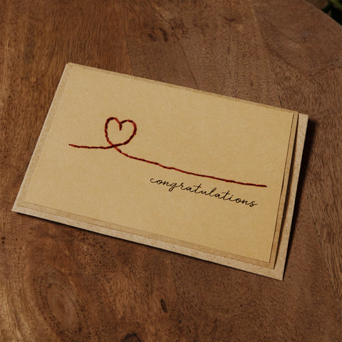 Congratulations with Heart Greeting Cards