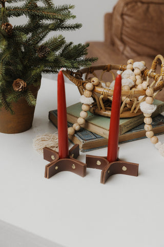 Leather Candle Stick Holder