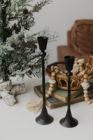Gemini Hand Forged Candle Stand Set