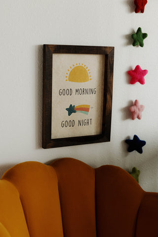 Good Morning (Bonjou) Banana Paper Sign