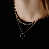 Honeycomb Gold Necklace Set