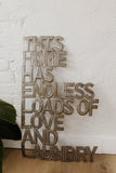 Loads of Love & Laundry Metal Art