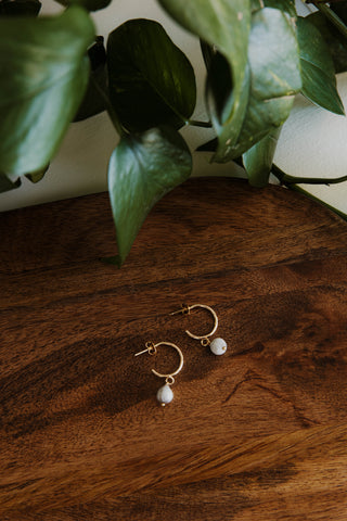 Majok Huggie Hoop Earrings