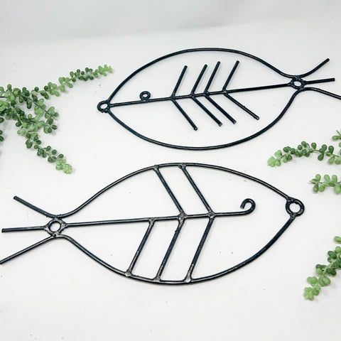 Minimalistic Fishies Metal Art