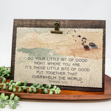 Overwhelm the World Banana Paper Clipboard Sign