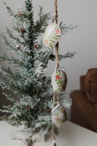 Hand Painted Mistletoe Bells