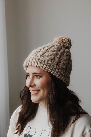 Wayra Cable Pom Beanie
