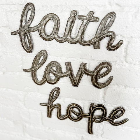 Simple Script Metal Art Word