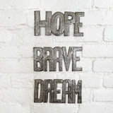 Simple Bold Metal Art Words