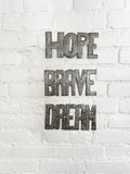 Simple Bold Metal Art Words
