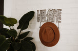 Welcome Sign & Hooks Metal Art