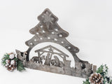 Large 3D Tree Nativity Scene Metal Art
