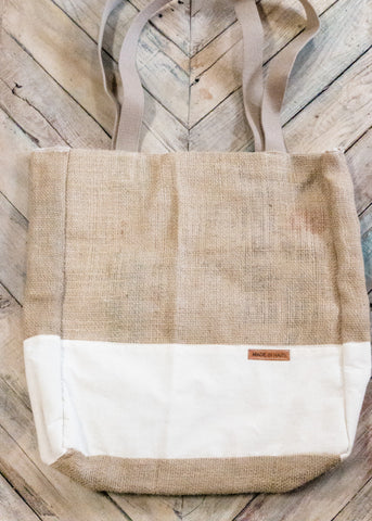 Large Burlap Tote