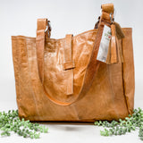 Two-Tone Leather Tote