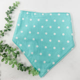 Blue polka dot bib