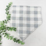 Plaid bandana bib