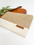 Canvas + Burlap Wristlet