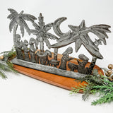 Caribbean Nativity Scene Metal Art