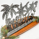 Caribbean Nativity Scene Metal Art