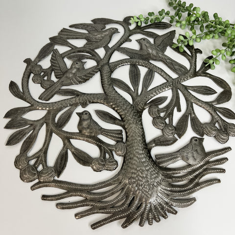 Family of Birds Metal Art
