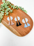Half Moon Single Tassel Earrings
