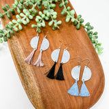 Half Moon Single Tassel Earrings