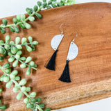 Half Moon Single Tassel Earrings