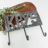 Keys & Hooks Metal Art Sign