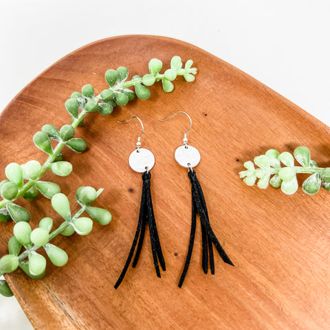 Mini Aluminum + Tassel Earring
