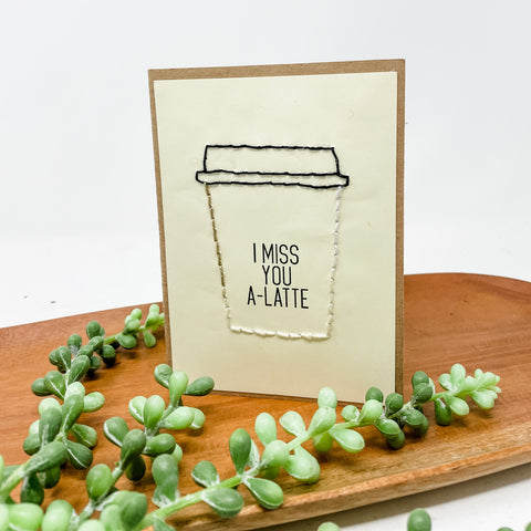 Miss You A Latte Greeting Cards