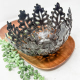 Ornate Floral Metal Bowl