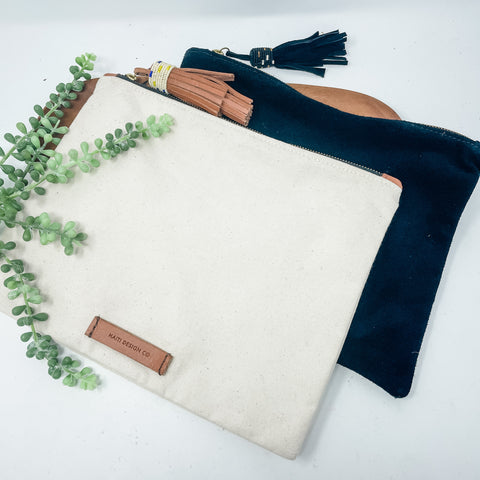 Oversized Canvas Pouch