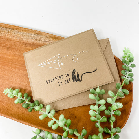 Paper Airplane Hello Greeting Cards