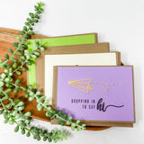 Paper Airplane Hello Greeting Cards