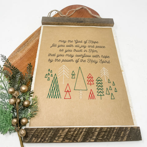 All Joy & Peace Stitched Sign