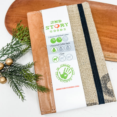 Burlap & Leather Journal