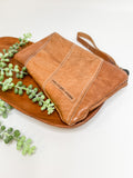 Two-Toned Leather Wristlet